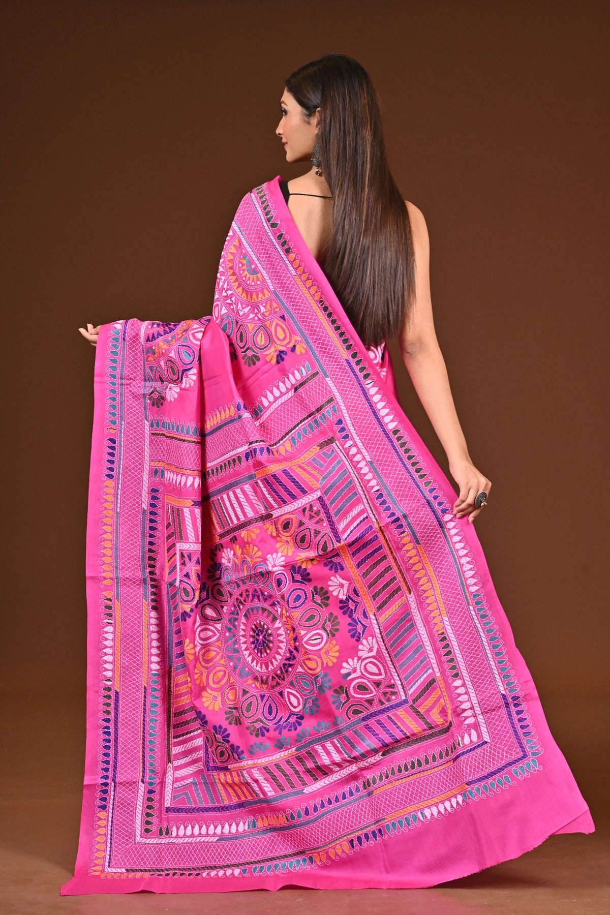 PURE  SILK KANTHA SAREE
