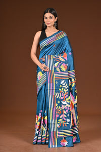 PURE  SILK KANTHA SAREE