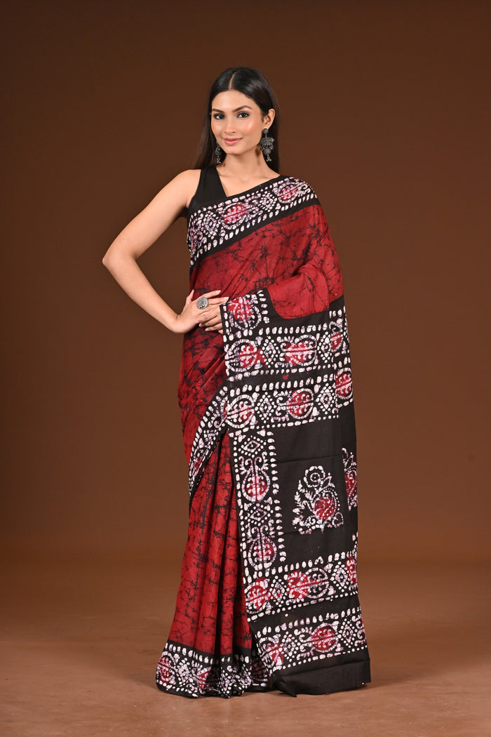 PURE COTTON HAND BATIK SAREE