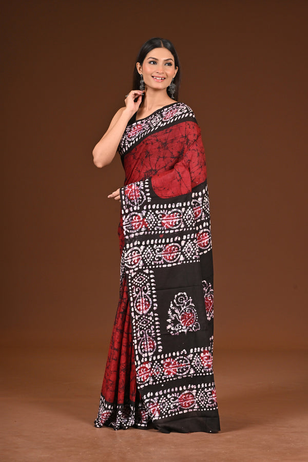 PURE COTTON HAND BATIK SAREE