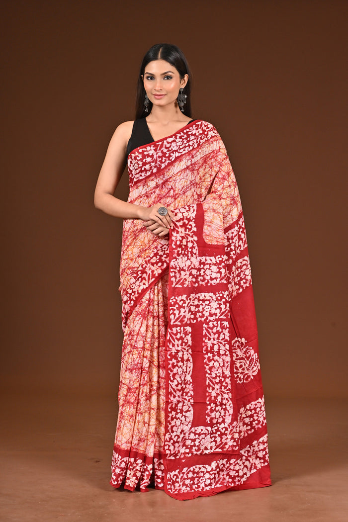 PURE COTTON HAND BATIK SAREE