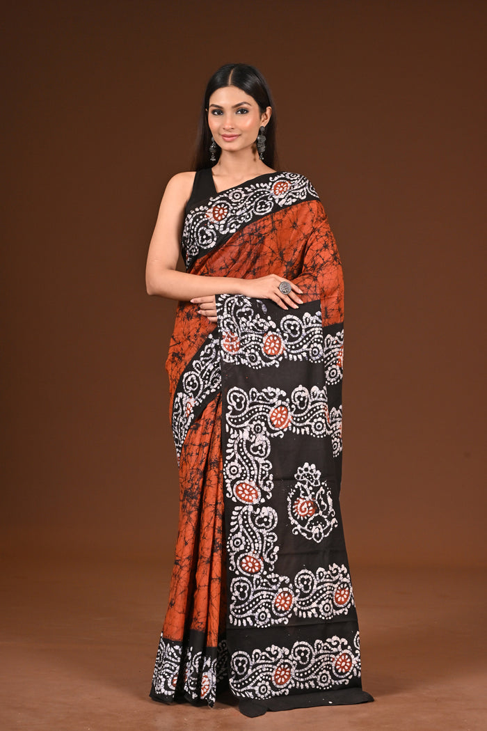 PURE COTTON HAND BATIK SAREE