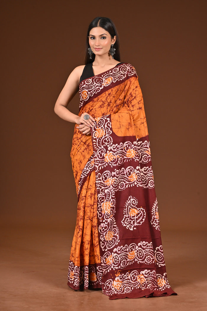 PURE COTTON HAND BATIK SAREE