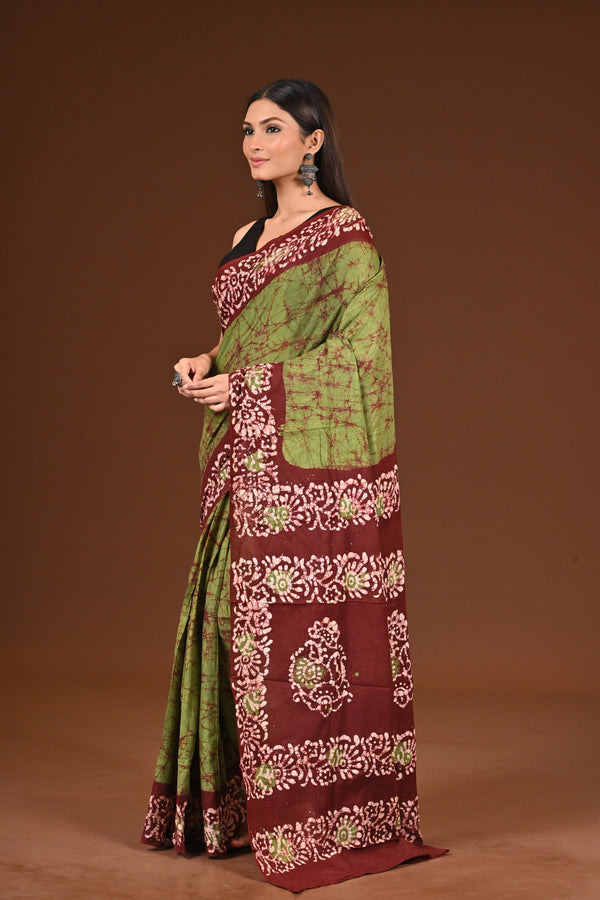 PURE COTTON HAND BATIK SAREE