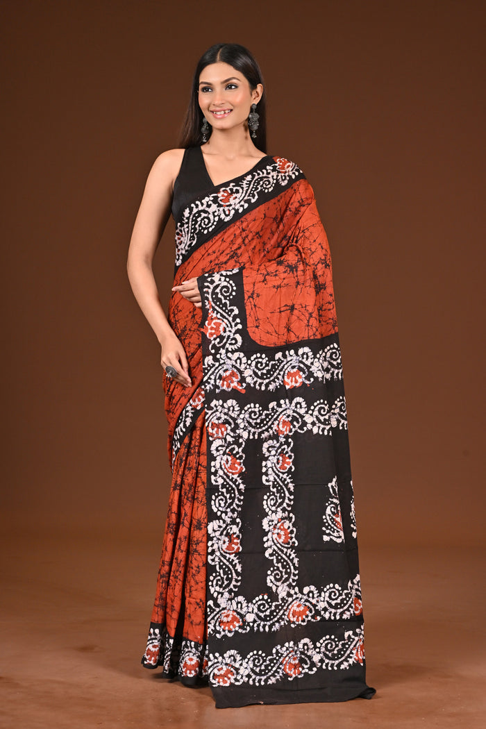 PURE COTTON HAND BATIK SAREE