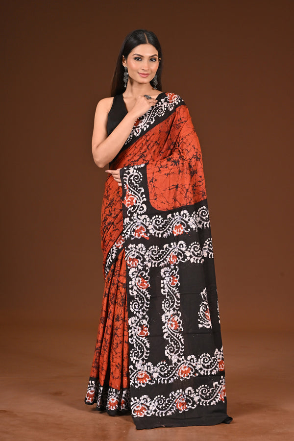 PURE COTTON HAND BATIK SAREE
