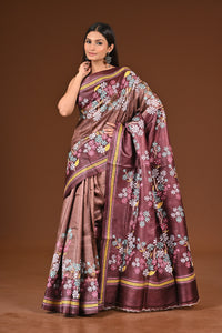 PURE  SILK KANTHA SAREE