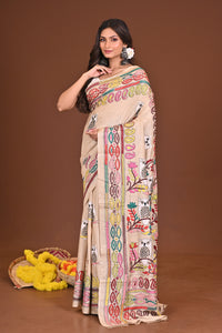 MANDIRA PURE SILK KANTHA SAREE