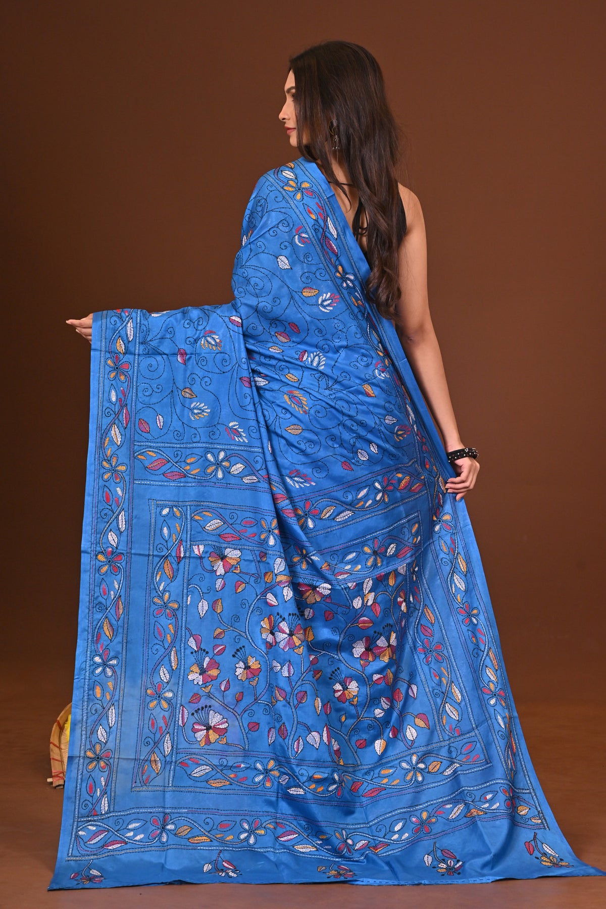 MEGHADUTI BLENDED SILK KANTHA SAREE
