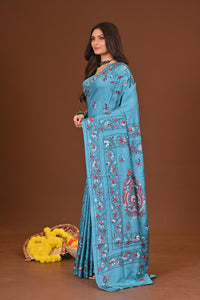 MEGHMALA BLENDED SILK KANTHA SAREE
