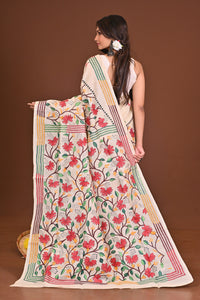 MRINALINI PURE SILK KANTHA SAREE