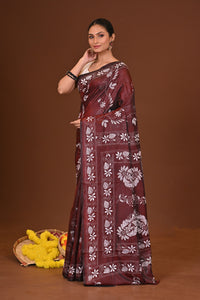MRITTUNJOYEE BLENDED SILK KANTHA SAREE