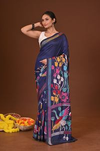 NEELIMA BLENDED SILK KANTHA SAREE