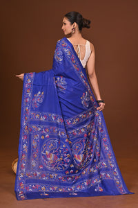 NEELVILASINI  BLENDED SILK KANTHA SAREE