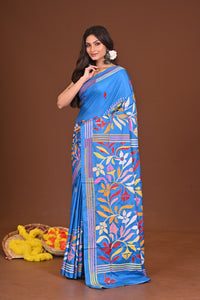 NILAMBARI BLENDED SILK KANTHA SAREE