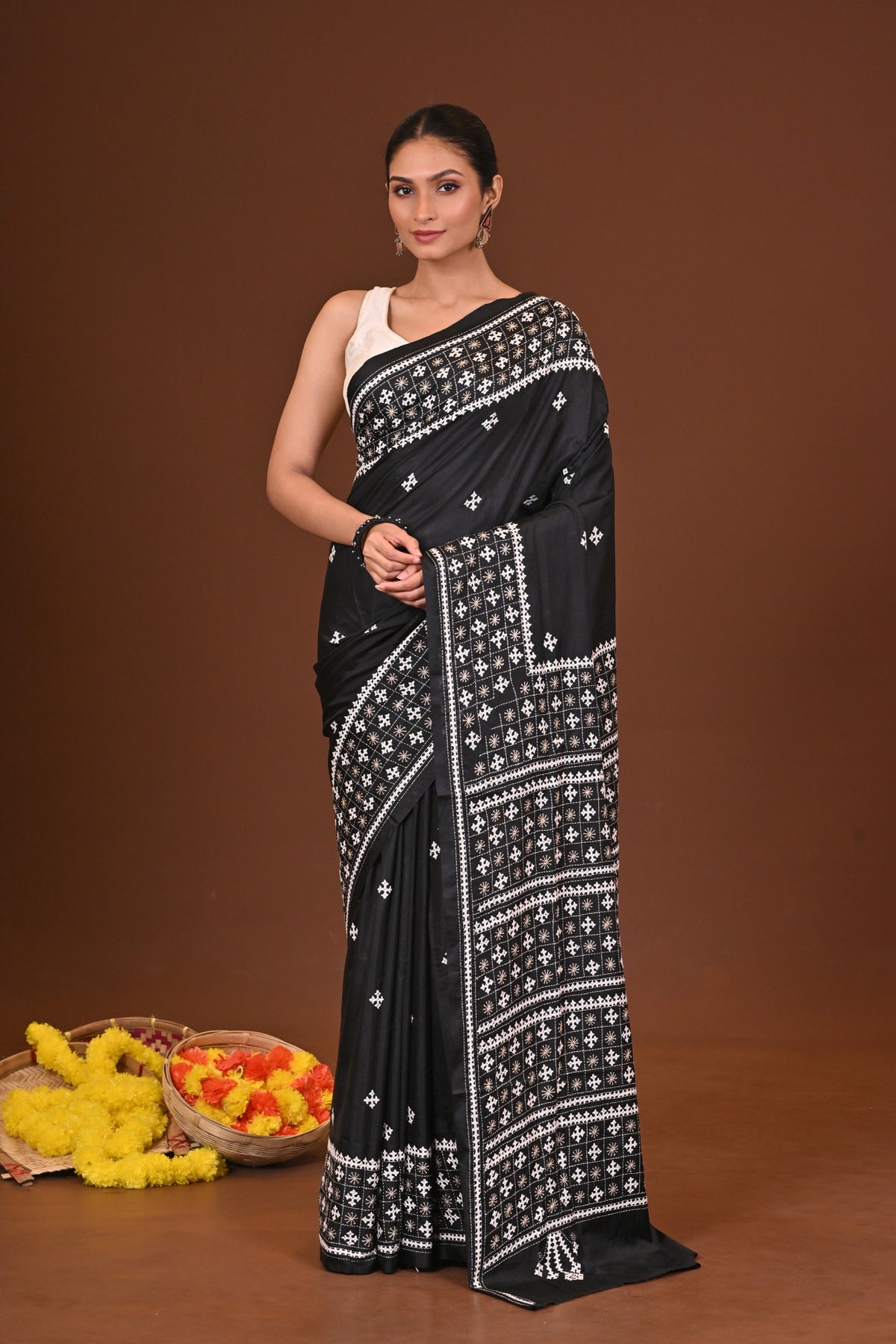 NISHITHINI BLENDED SILK KANTHA SAREE