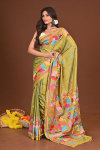 PATAPORI BLENDED SILK KANTHA SAREE