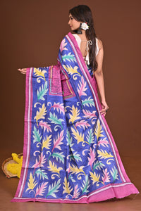 PHOOLKOLI TUSSAR DIY HANDPAINT KANTHA SAREE