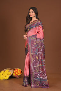 PRABHARANJAN BLENDED SILK KANTHA SAREE