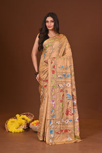 PRABHATI BLENDED SILK KANTHA SAREE