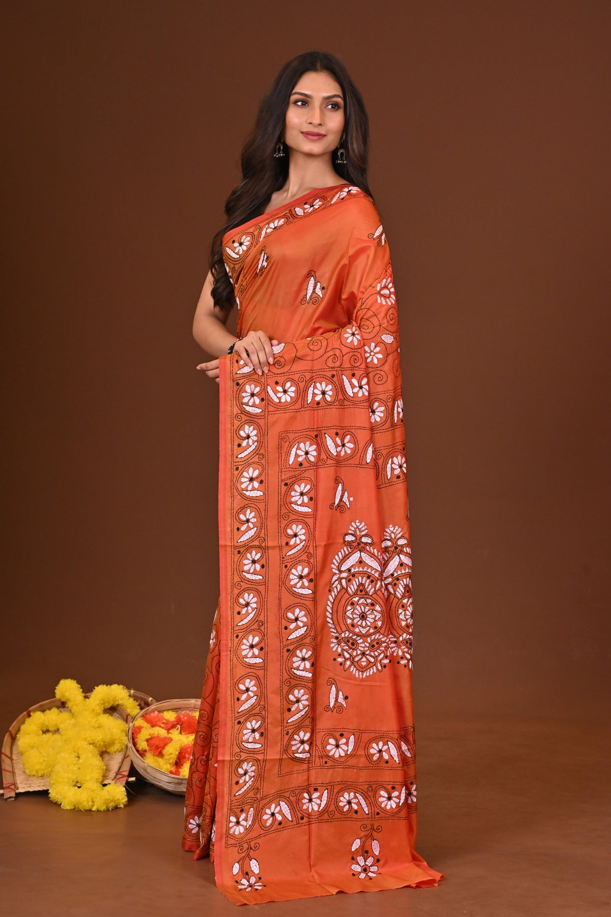 PRAJWALA BLENDED SILK KANTHA SAREE