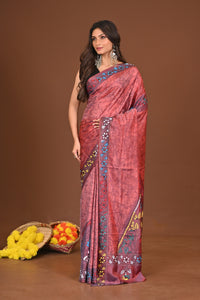 PRERONAPAKHI BLENDED SILK KANTHA SAREE