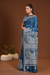 PURE SILK  GUJRATI KANTHA SAREE