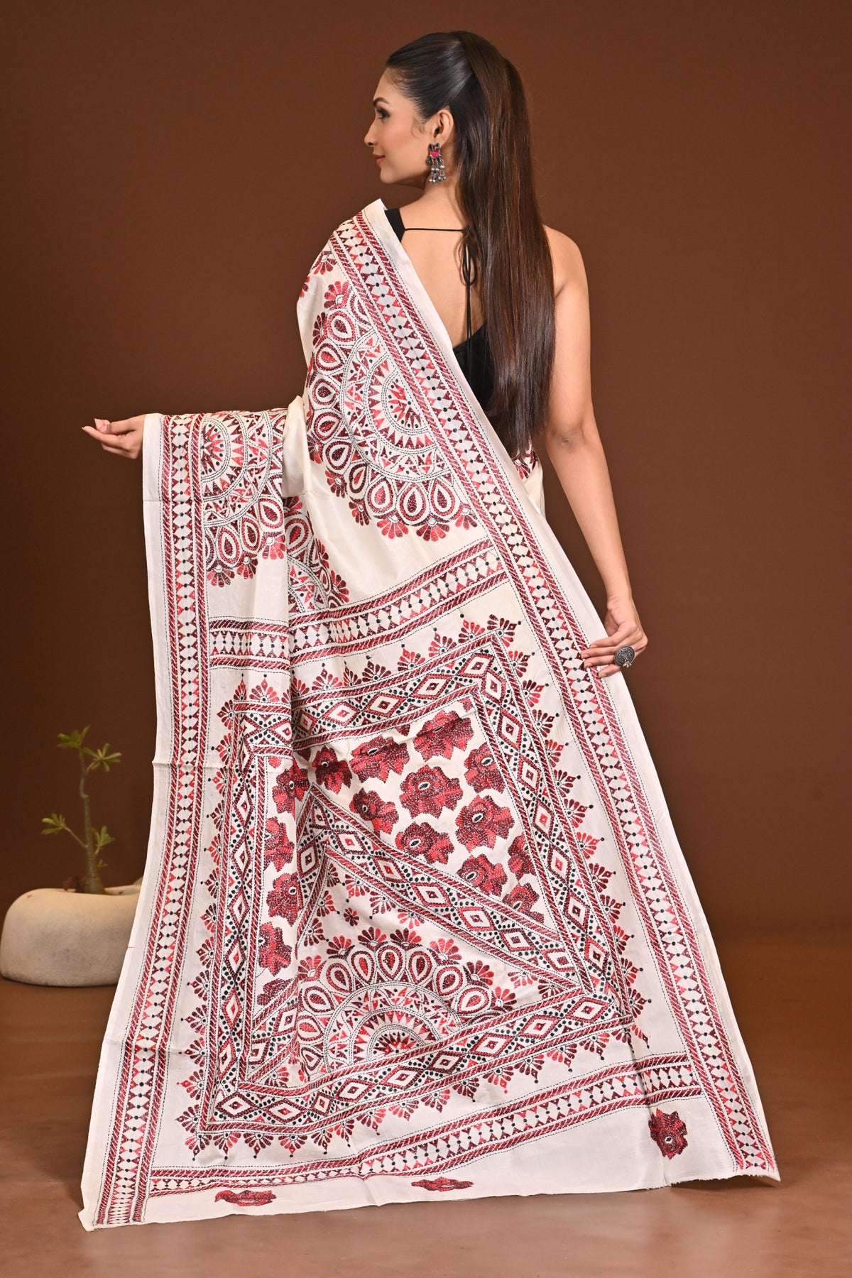 PURE SILK KANTHA SAREE