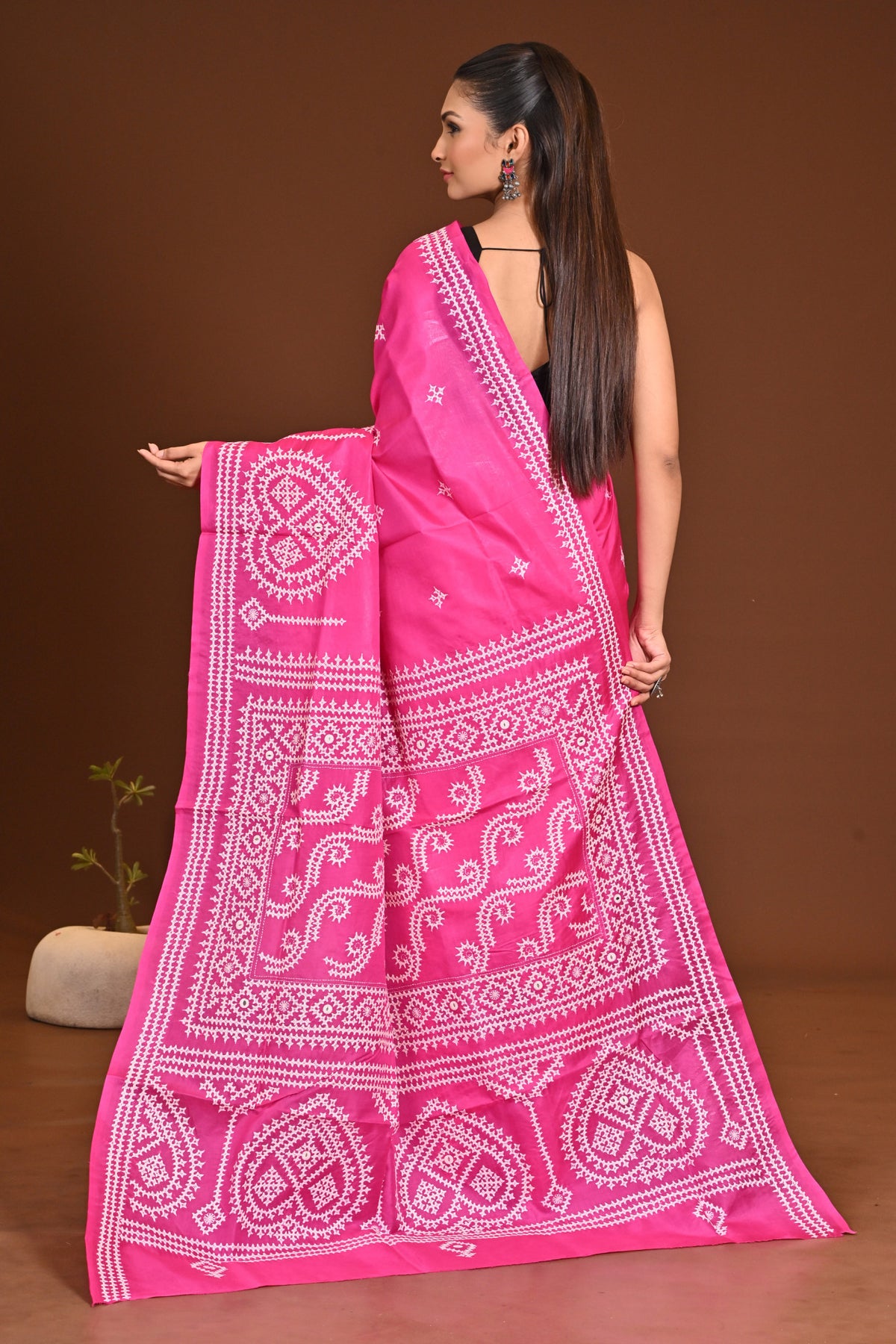 PURE SILK KANTHA SAREE