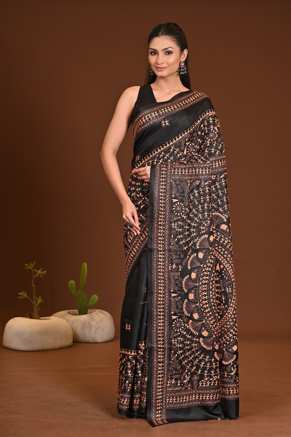 PURE SILK KANTHA SAREE