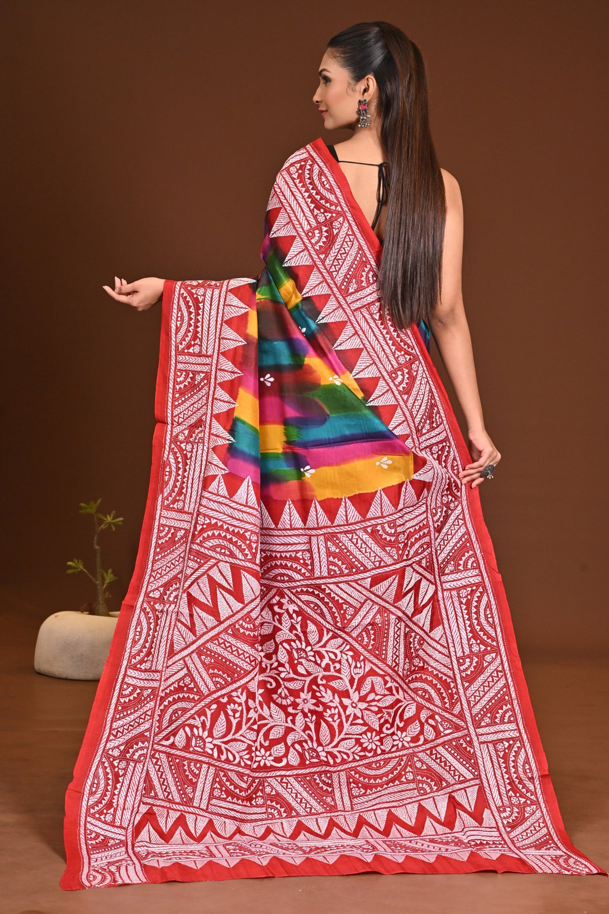 PURE SILK KANTHA SAREE
