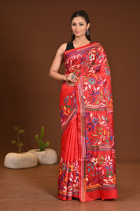 PURE SILK KANTHA SAREE