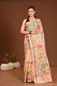 PURE SILK KANTHA SAREE