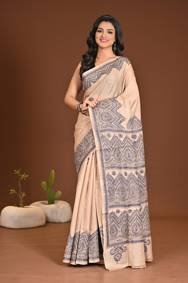PURE SILK KANTHA SAREE