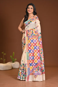PURE SILK KANTHA SAREE