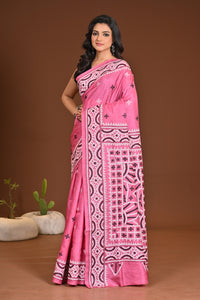 PURE SILK KANTHA SAREE