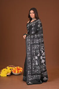 RAATRANG BLENDED SILK KANTHA SAREE