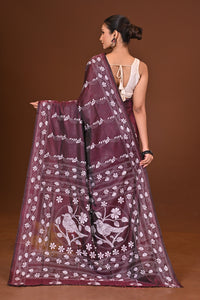 RAJNANDINI BLENDED SILK KANTHA SAREE