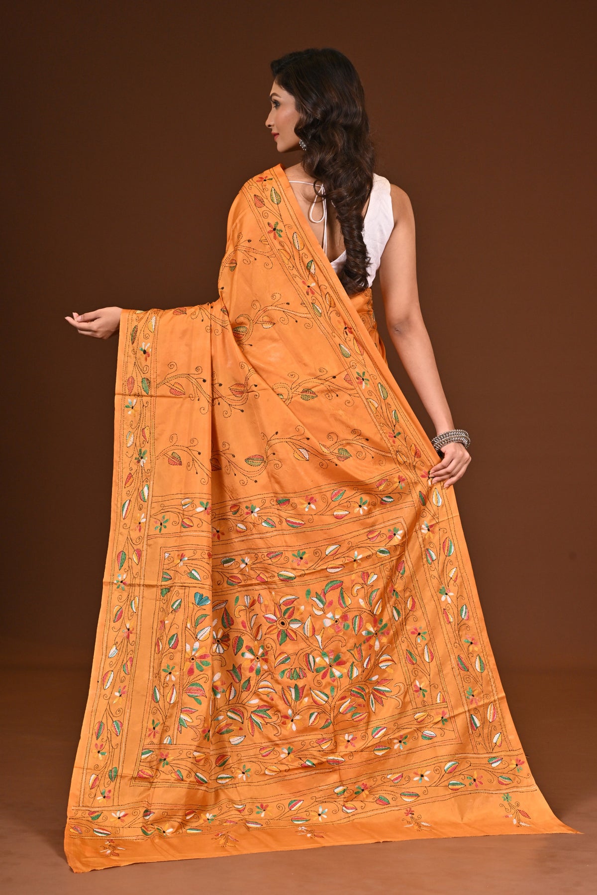 BLENDED SILK KANTHA SAREE