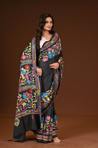 BLENDED SILK KANTHA SAREE