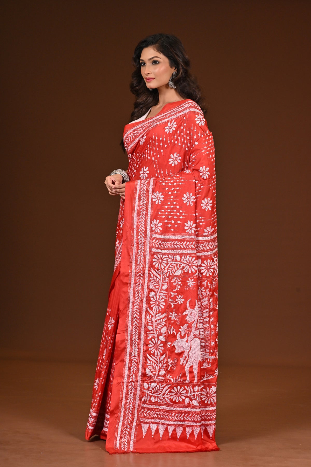 BLENDED SILK KANTHA SAREE