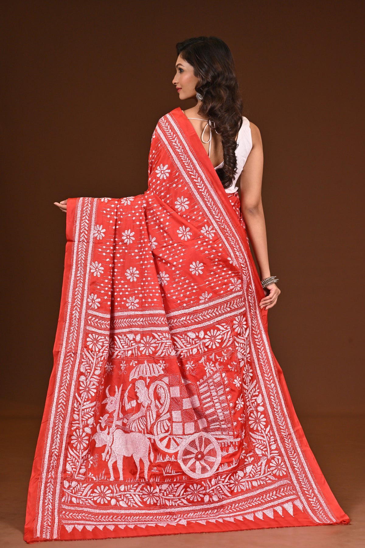 BLENDED SILK KANTHA SAREE