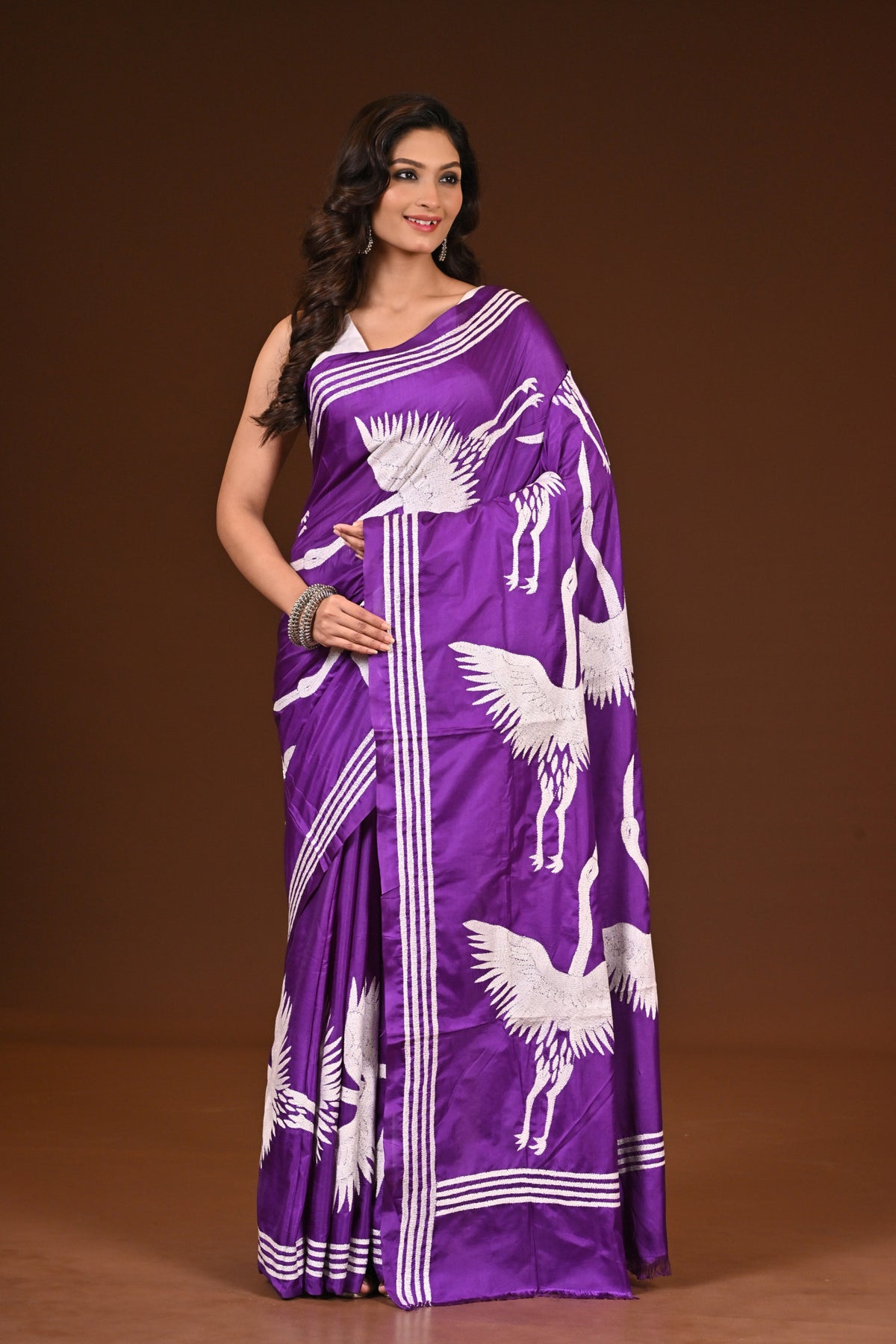 BLENDED SILK KANTHA SAREE