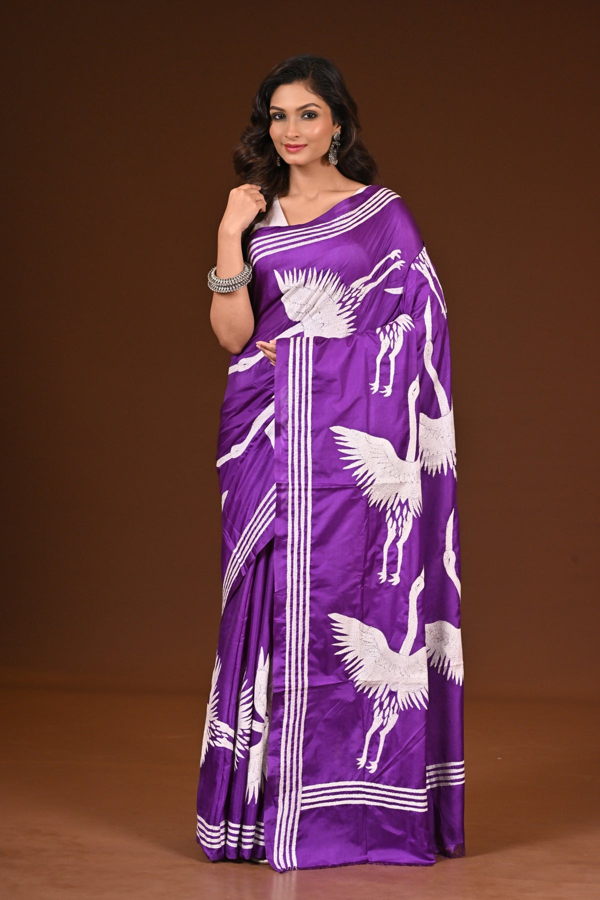 BLENDED SILK KANTHA SAREE