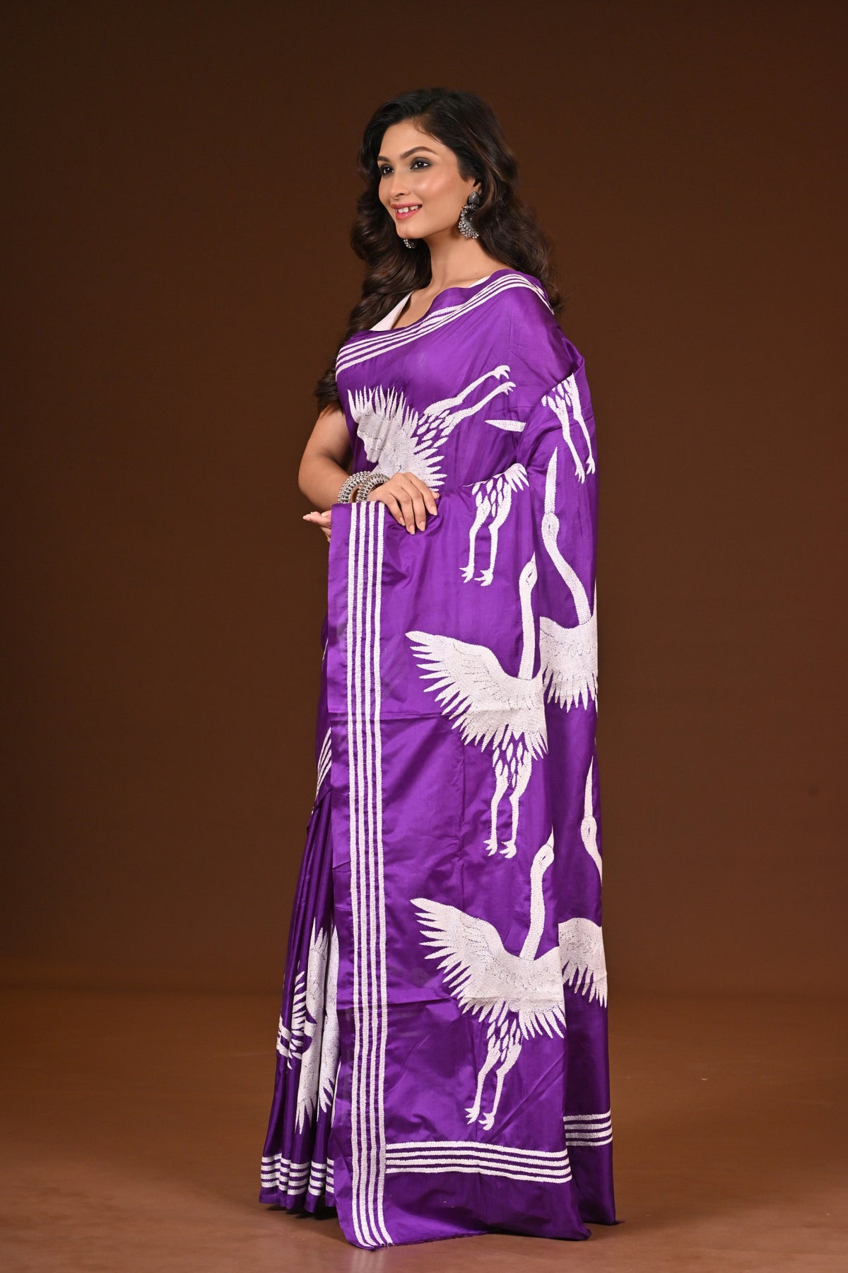 BLENDED SILK KANTHA SAREE