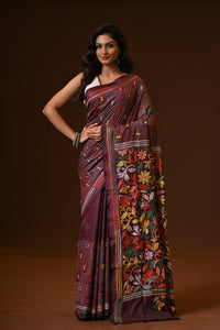 BLENDED SILK KANTHA SAREE