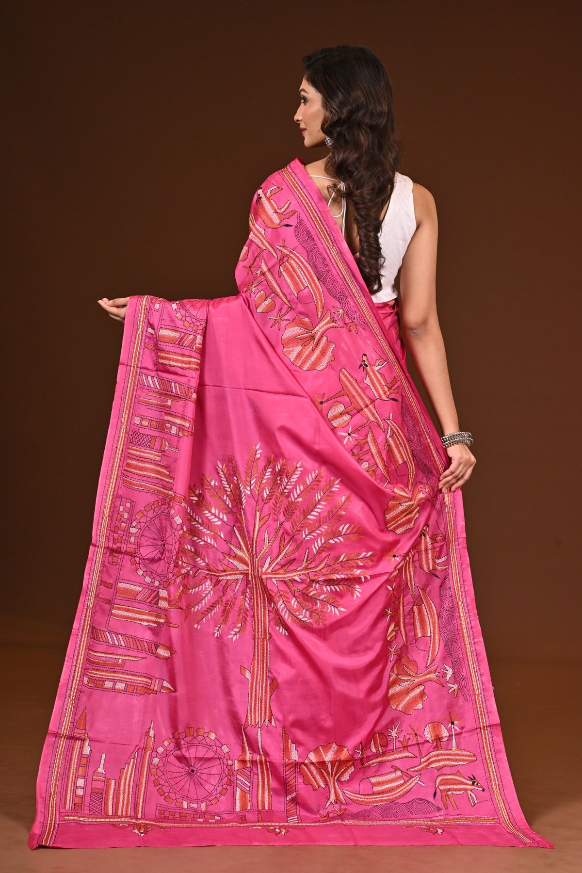 BLENDED SILK KANTHA SAREE