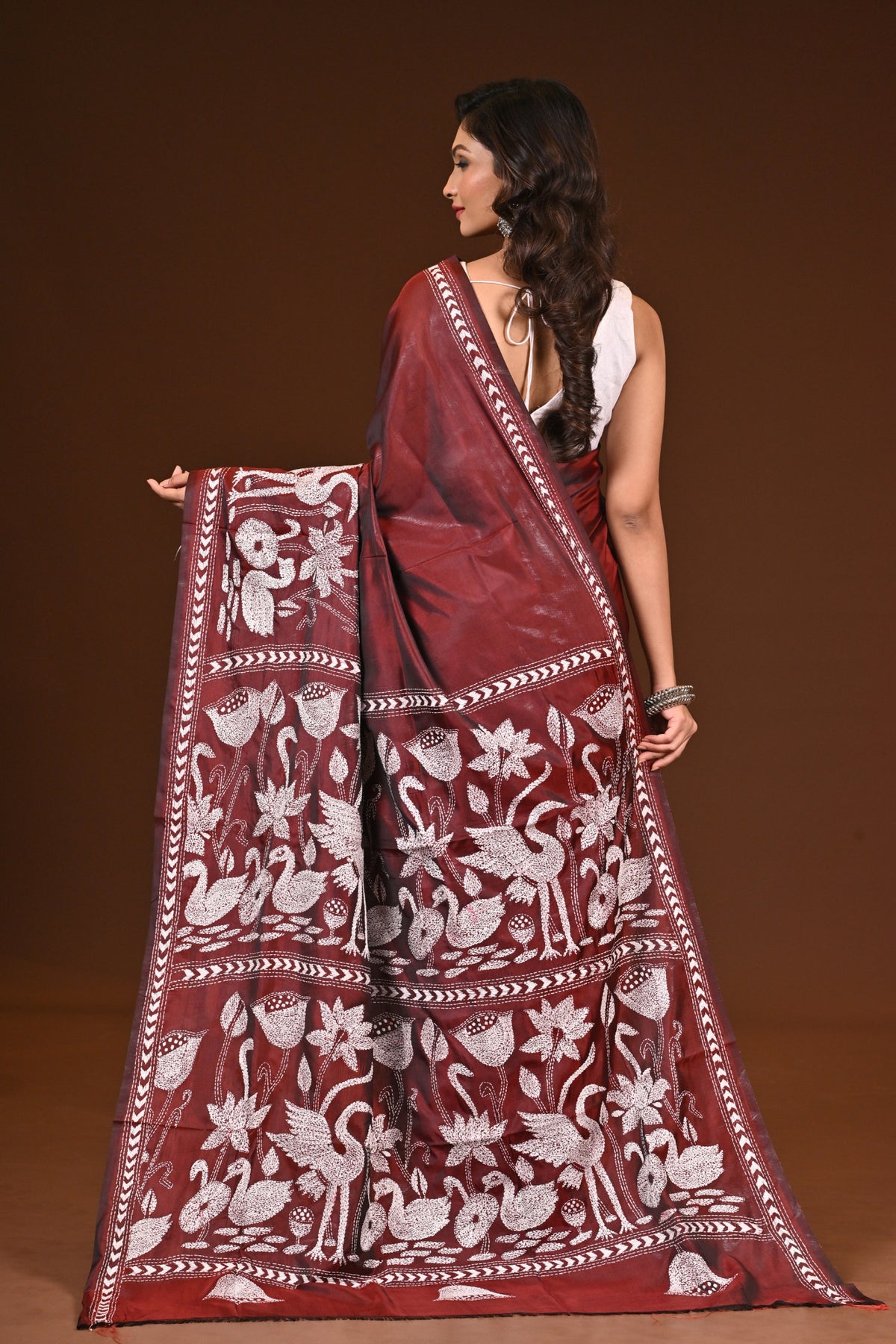 BLENDED SILK KANTHA SAREE