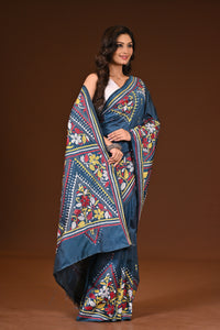 BLENDED SILK KANTHA SAREE