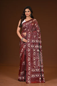 BLENDED SILK KANTHA SAREE